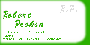 robert proksa business card